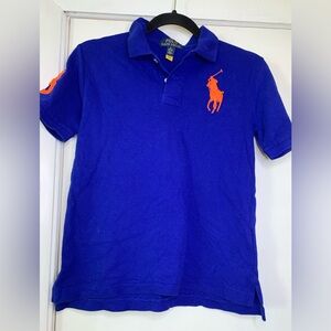 Polo Ralph Lauren medium polo shirt blue and orange